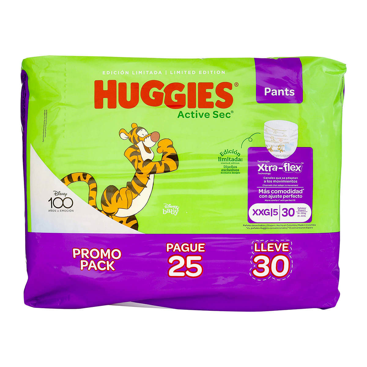 Pañales Huggies Xtra-Flex Etapa 5/XXG Promo Pack Paquete x 30 uds