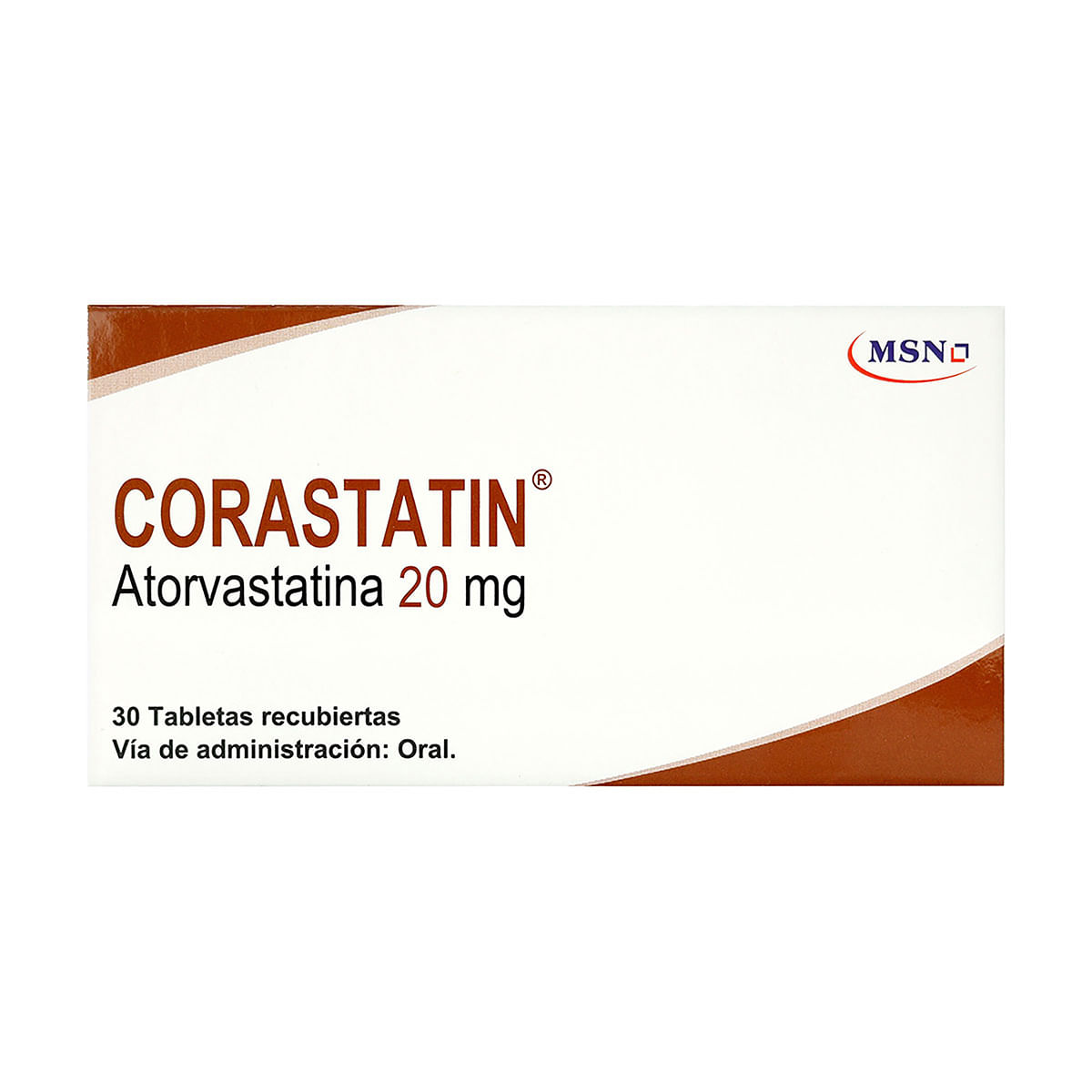 Corastatin Atorvastatina 20 mg MSN Caja x 30 Tabletas