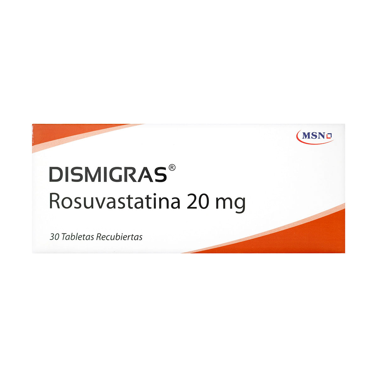 Dismigras Rosuvastatina 20 mg MSN Caja x 30 Tabletas