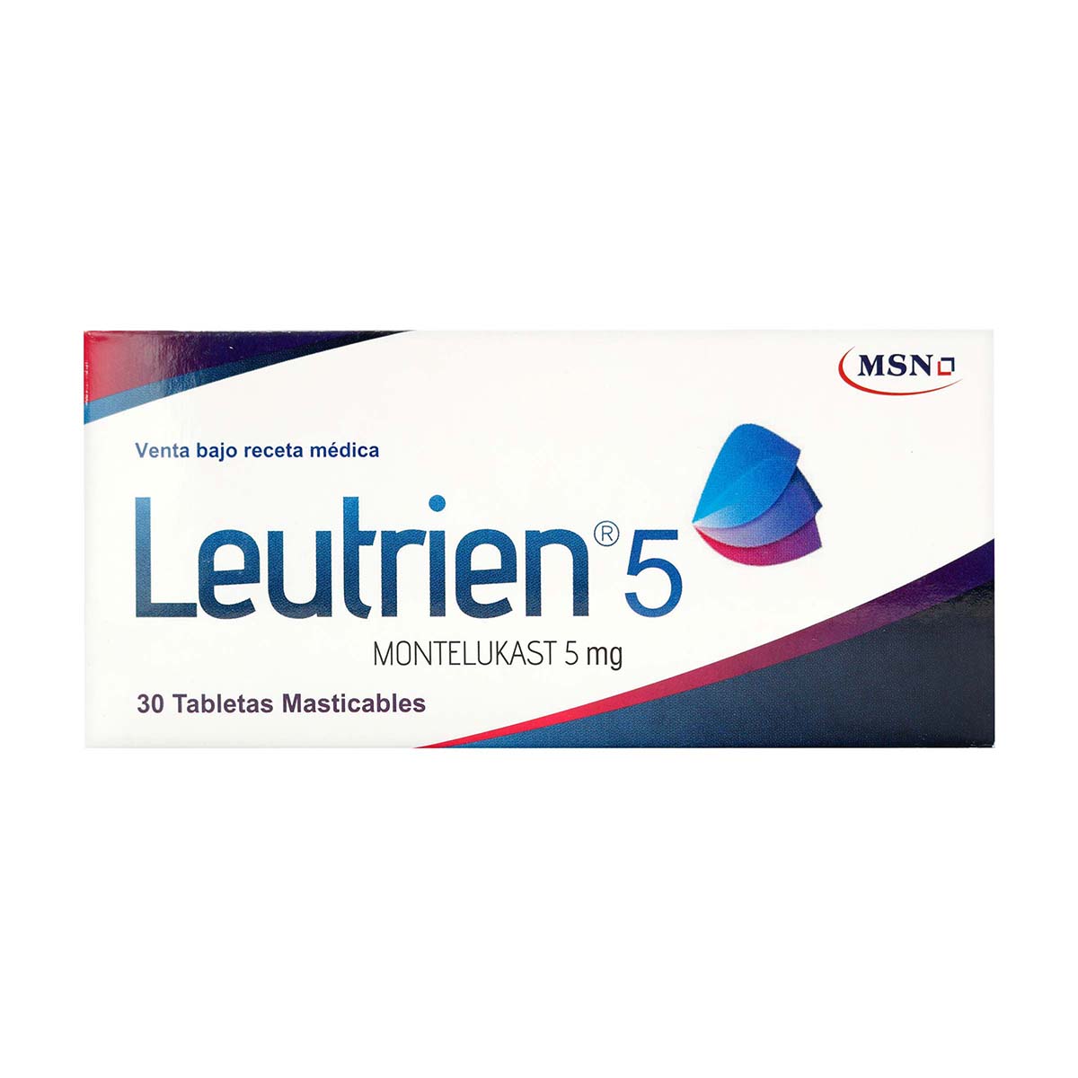 Leutrien Montelukast 5 mg MSN Caja x 30 Tabletas