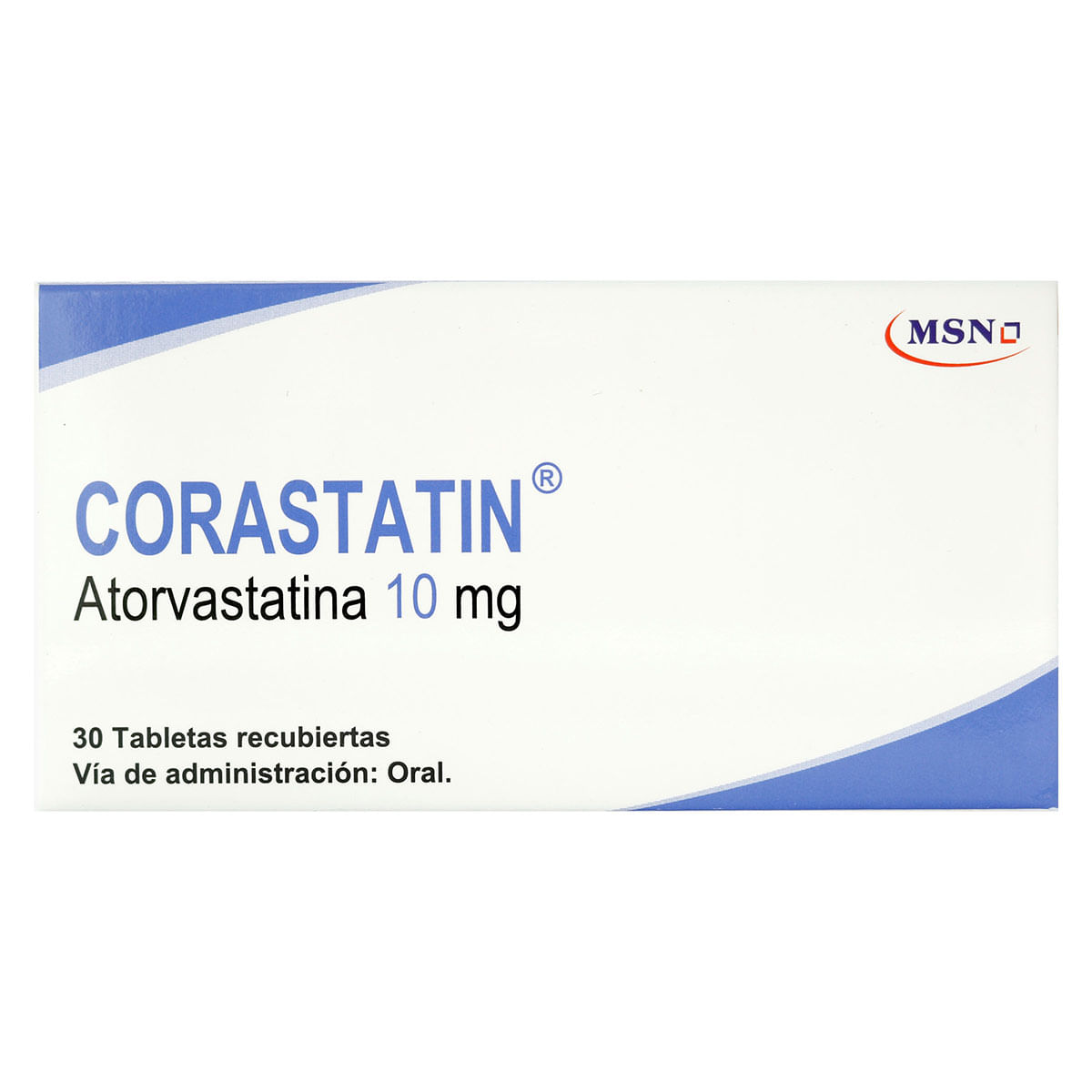 Corastatin Atorvastatina 10 mg MSN Caja x 30 Tabletas