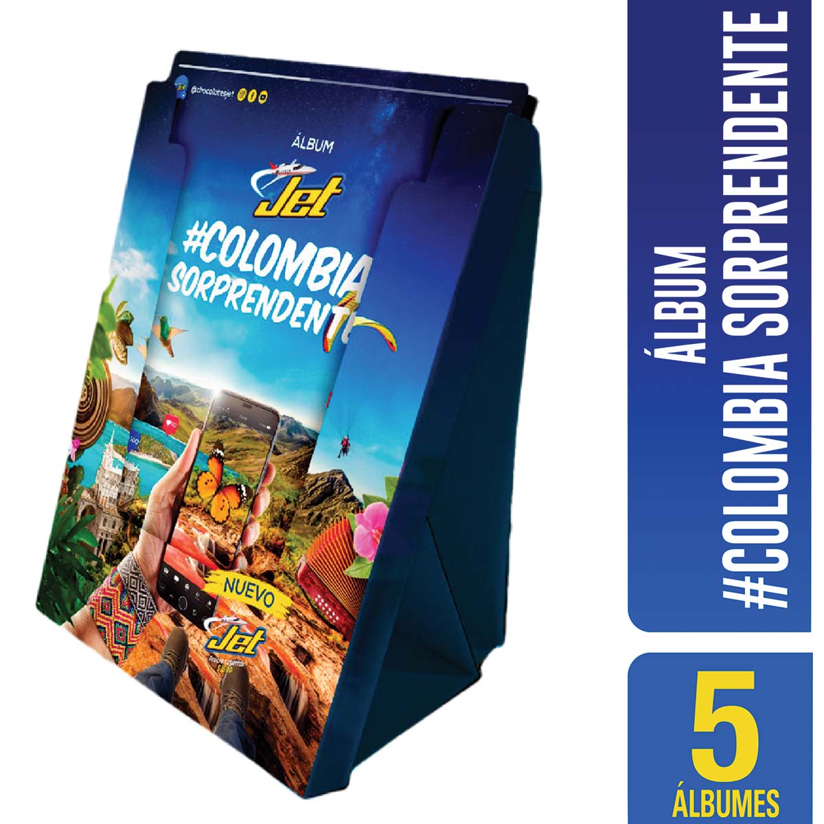 Álbum Jet Colombia Sorprendente Paquete x 5 Uds