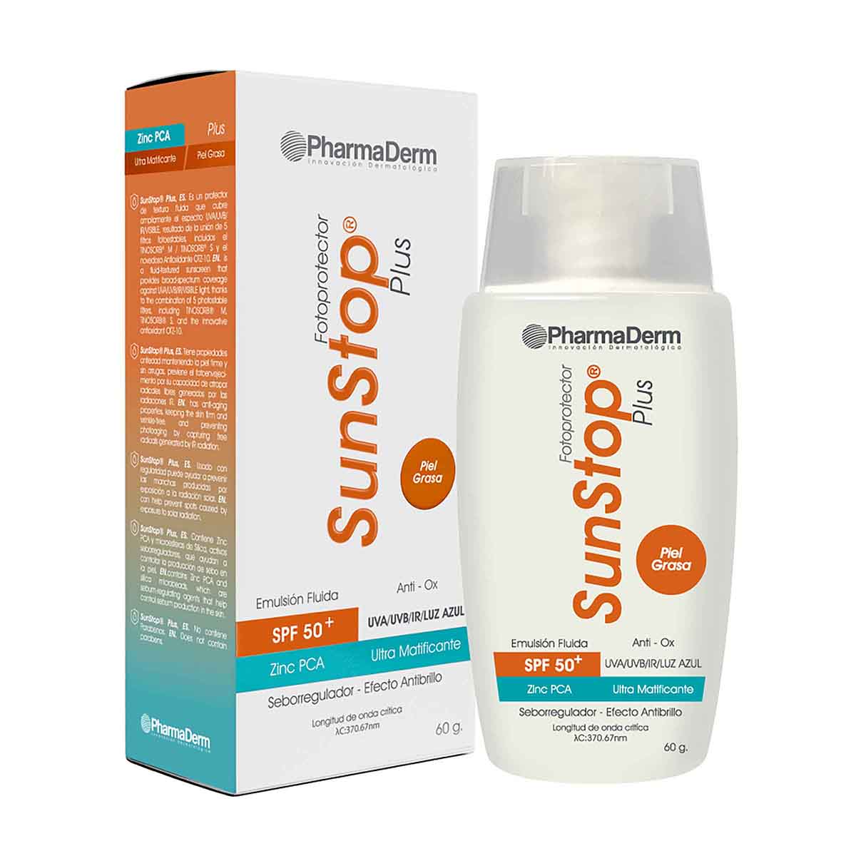 Antiedad SunStop Plus SPF 50+ Pharmaderm Frasco x 60 mL