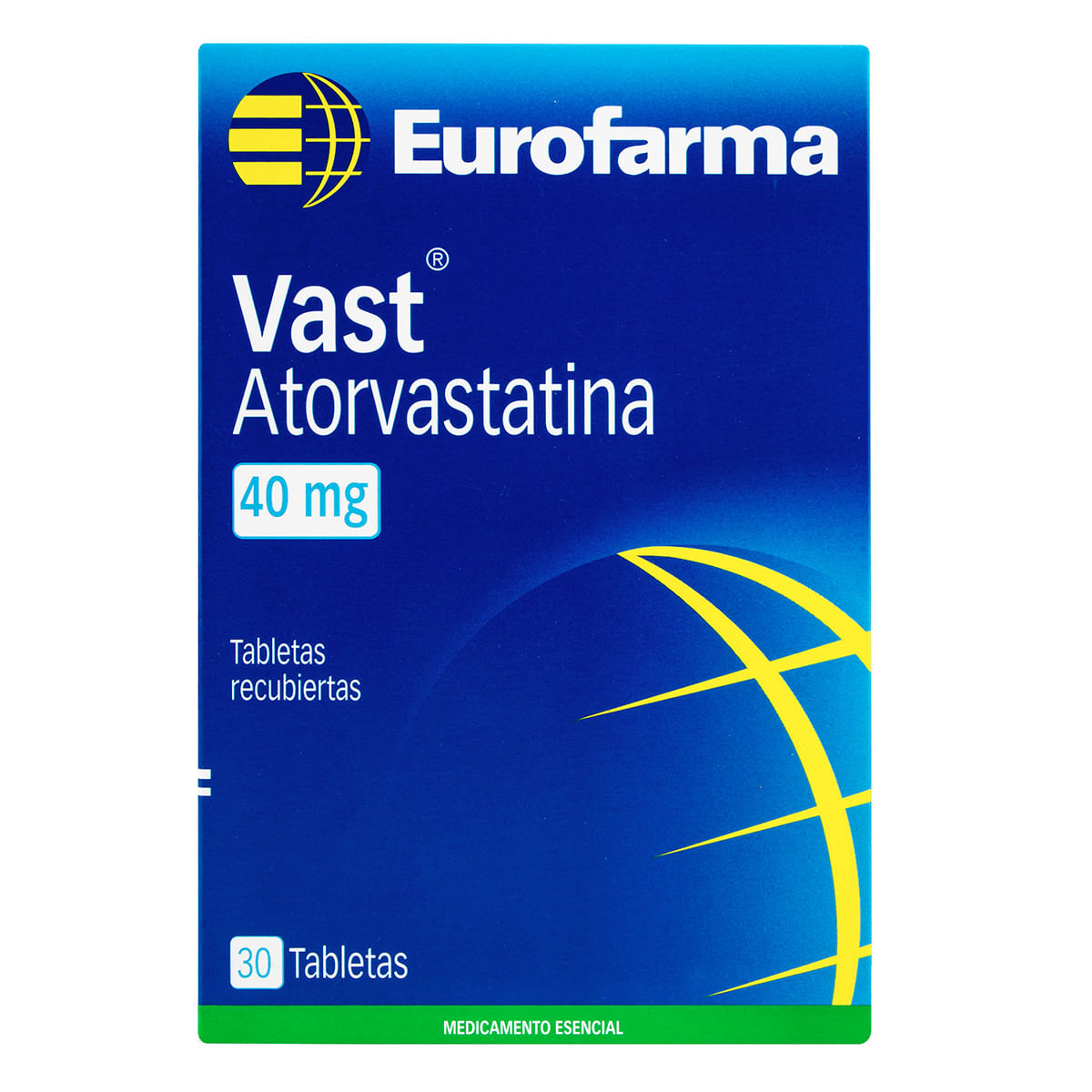 Vast 40 Mg Eurofarma Caja X 30 Tabletas Recubiertas.