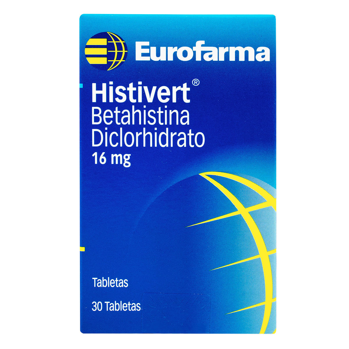 Histivert 16 Mg Eurofarma Caja X 30 Tabletas.