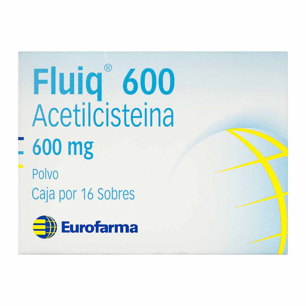 Fluiq 600 Acetilcisteína 600 Mg Eurofarma Polvo Caja X 16 Sobres.