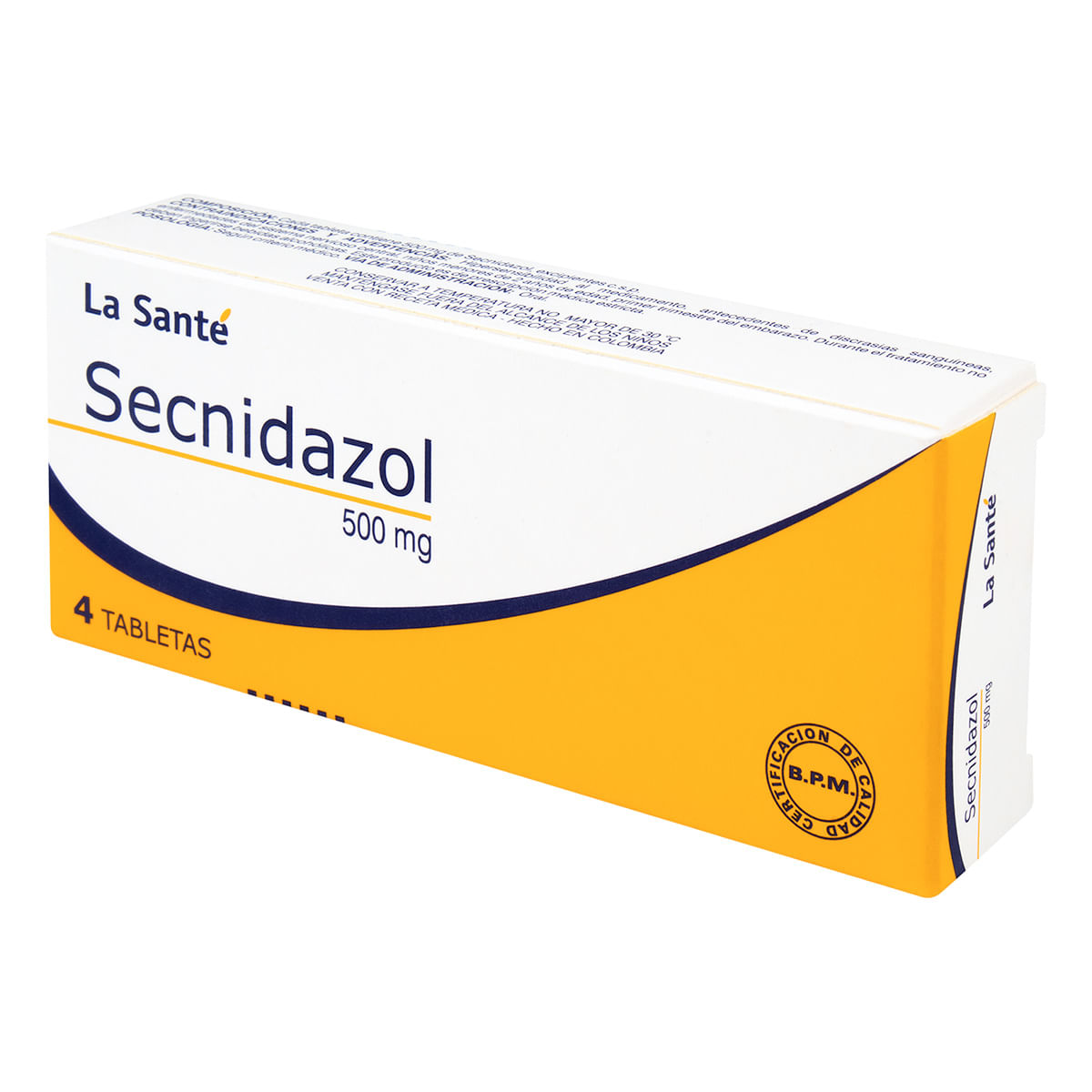 Secnidazol 500 Mg La Santé Caja X 4 Tabletas.
