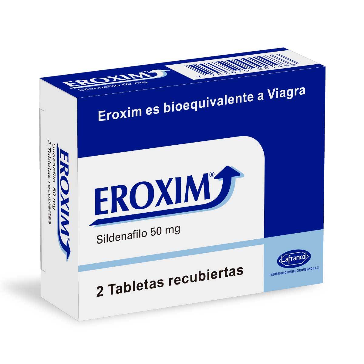 Eroxim 50 Mg Lafrancol Caja X 2 Tabletas Recubiertas.