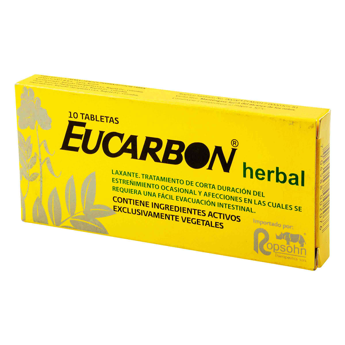 Eucarbon Herbal Ropsohn Caja X 10 Tabletas.
