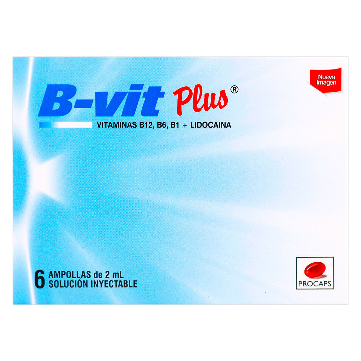 Solución Inyectable B-Vit Plus Procaps 2 Ml Caja X 6 Ampollas.