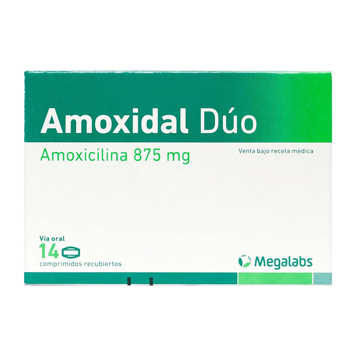 Amoxidal Dúo 875 Mg Roemmers Caja X 14 Comprimidos Recubiertos.