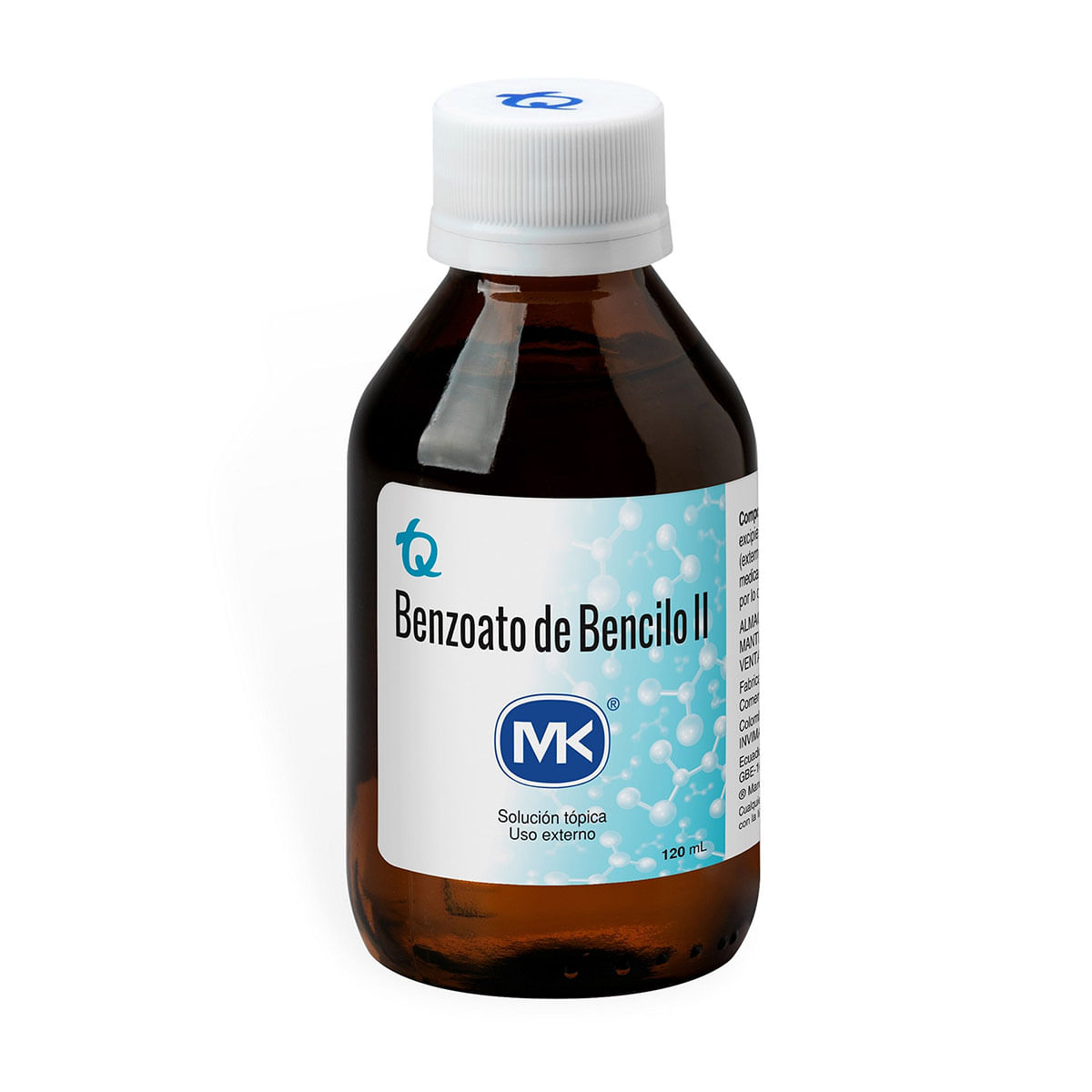 Solución Tópica Benzoato De Bencilo Mk Frasco X 120 Ml.