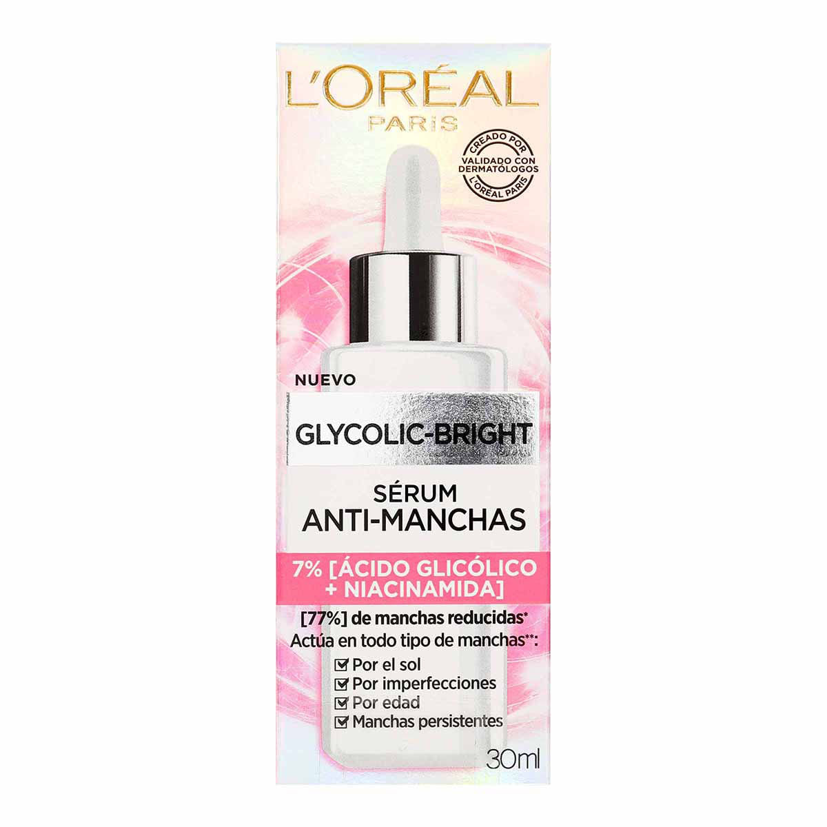 Sérum anti-manchas Glycolic-Bright Loréal Paris Frasco x 30 mL