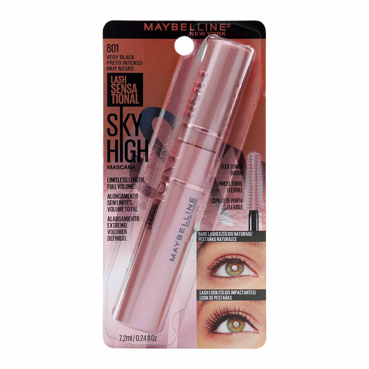 Pestañina Sky High Muy Negro Maybelline Frasco x 7.2 mL