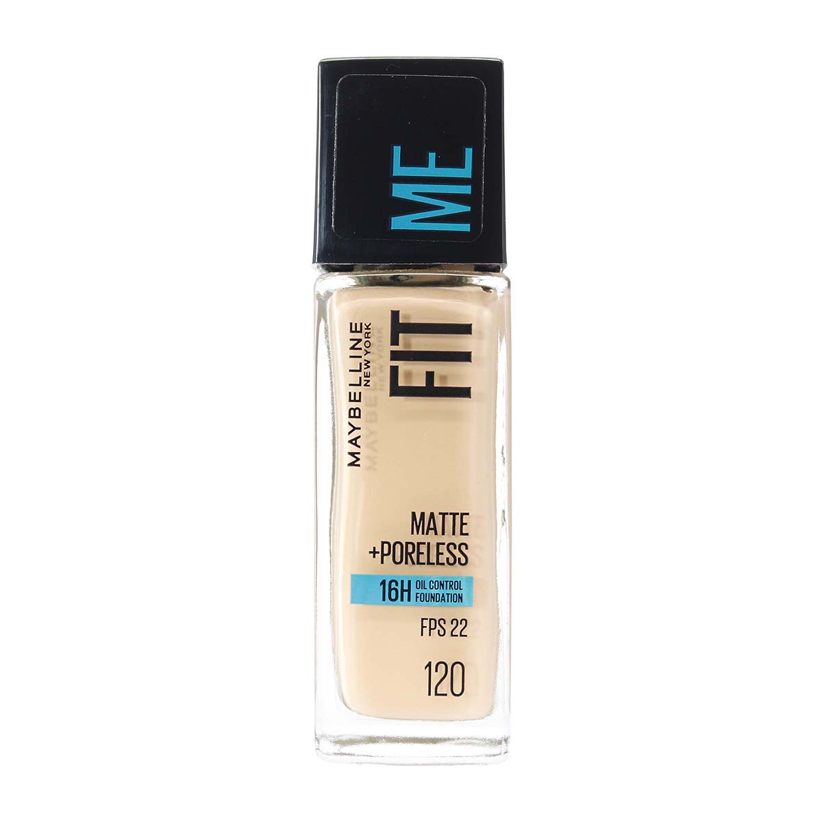 Base Liquida Fit Me FPS 22 Matte+Poreless 120 Maybelline Frasco x 30 mL