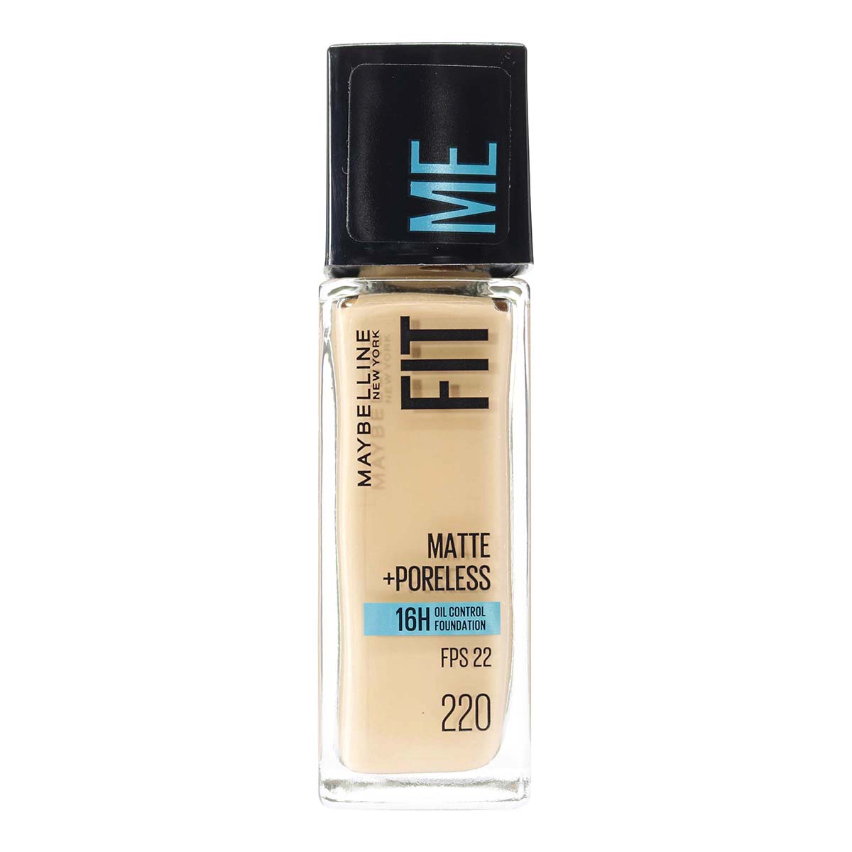 Base Liquida Fit Me FPS 22 Matte+Poreless 220 Maybelline Frasco x 30 mL