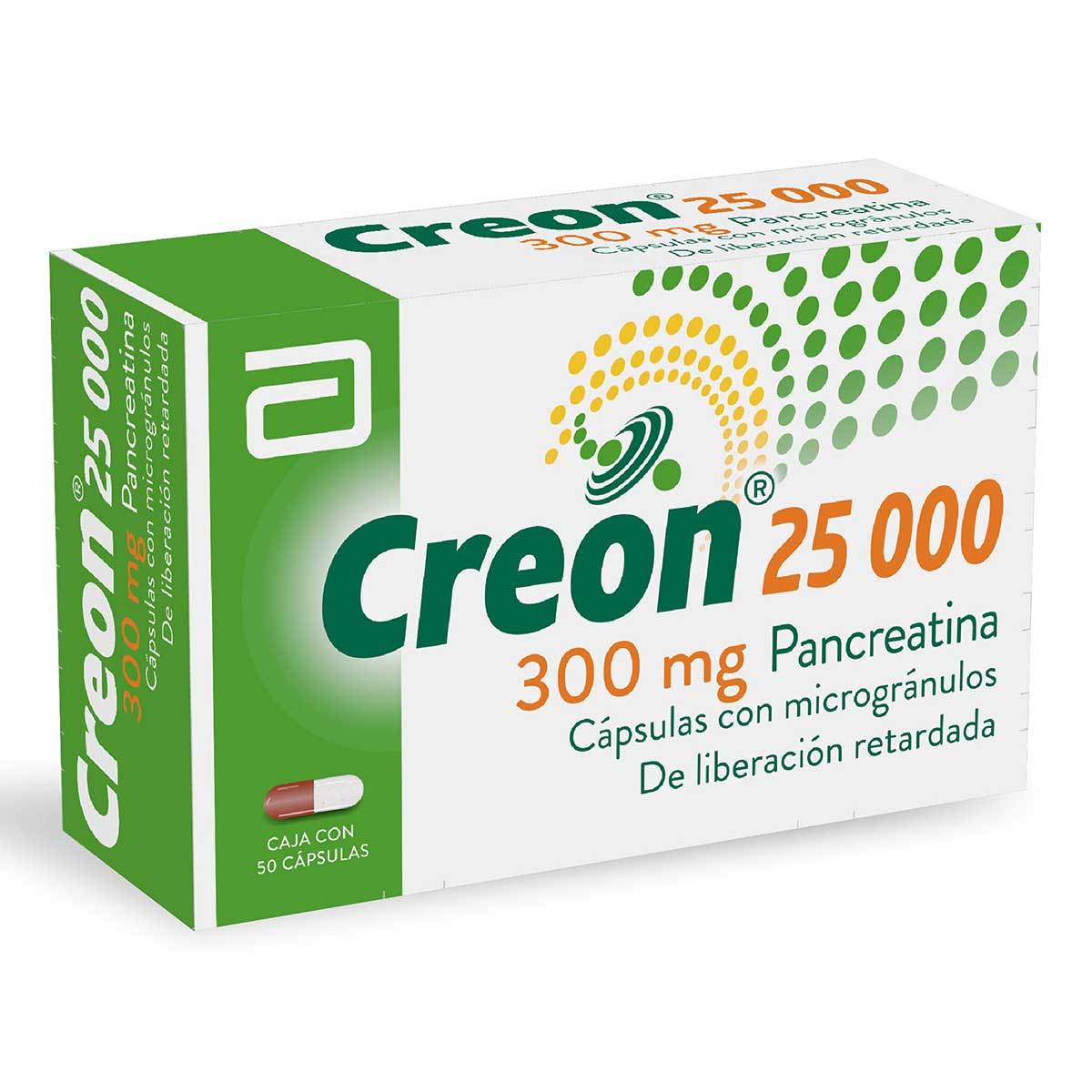 Creon 25000 300 Mg Abbott Caja X 50 Cápsulas.