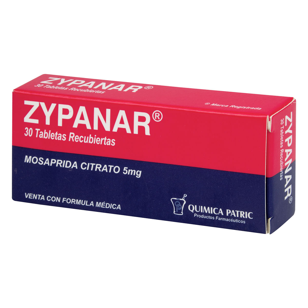 Zypanar 5 Mg Química Patric Caja X 30 Tabletas Recubiertas.