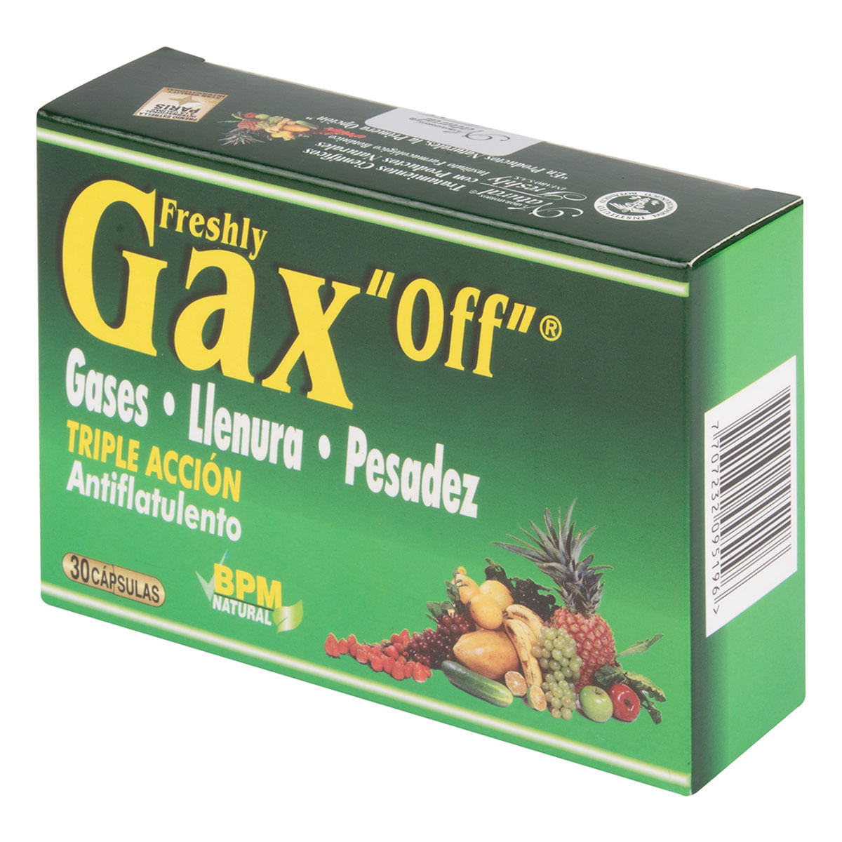 Gax Off Natural Freshly Antiflatulento Caja X 30 Cápsulas.