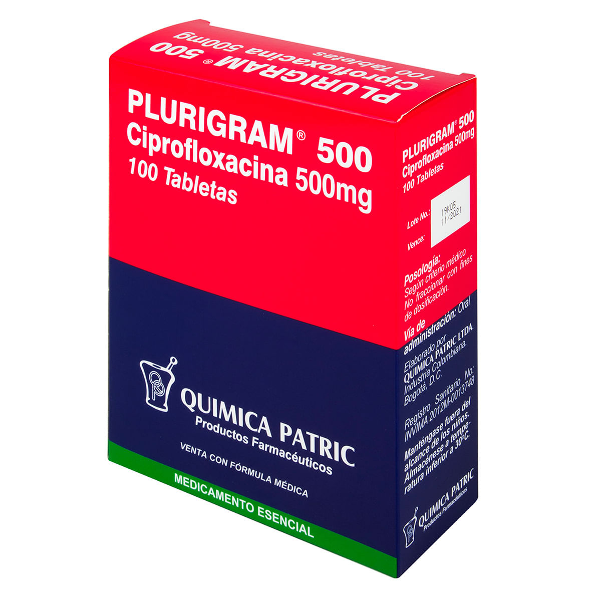 Plurigam 500 Mg Química Patric Caja X 100 Tabletas.