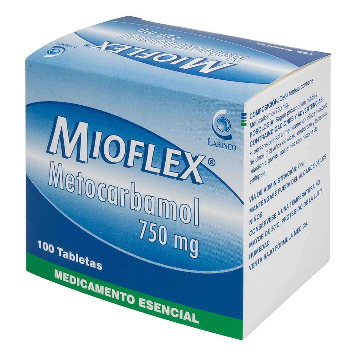 Mioflex 750 Mg Labinco Caja X 100 Tabletas.