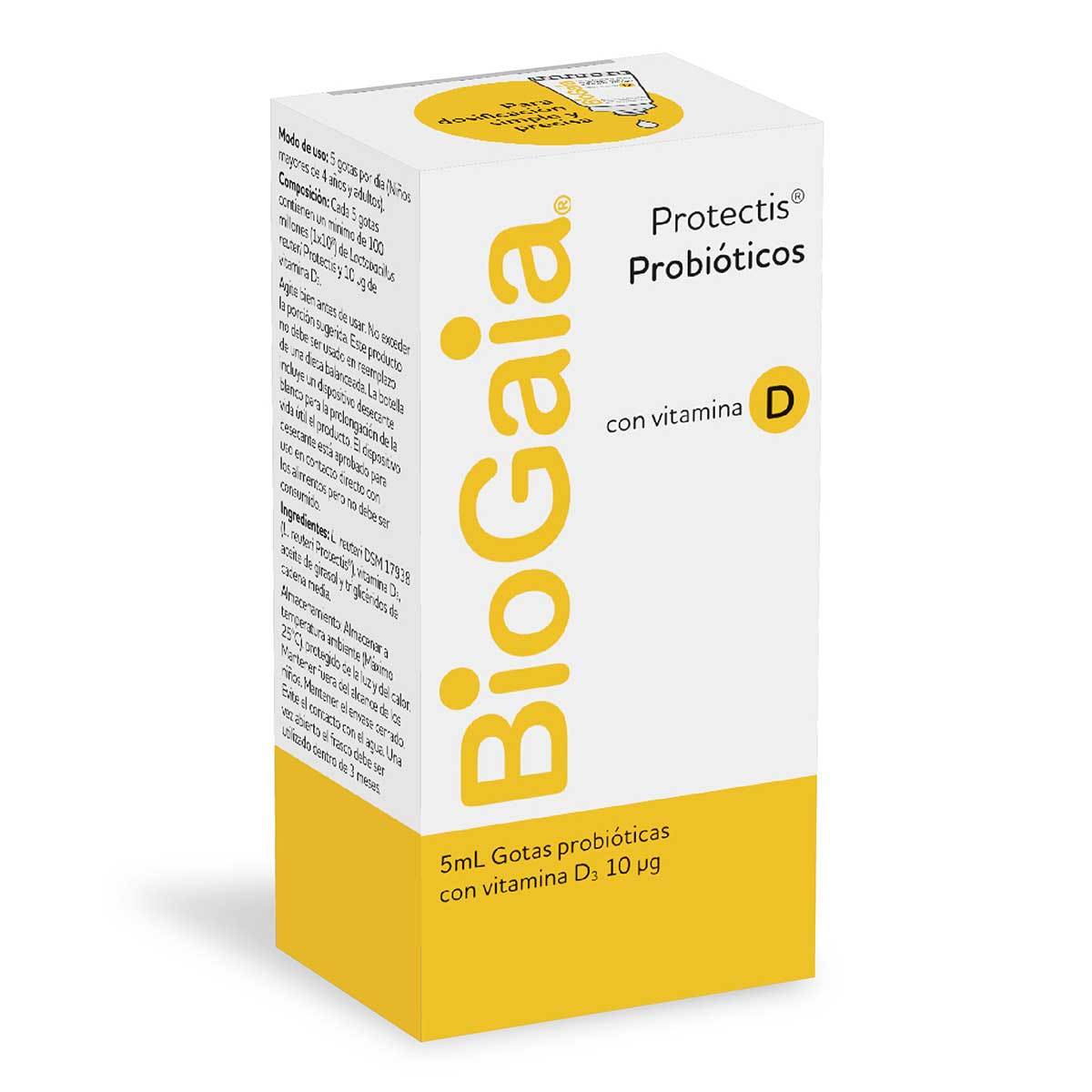 Gotas Probióticas Biogaia Protectis Con Vitamina D Frasco X 5 Ml.