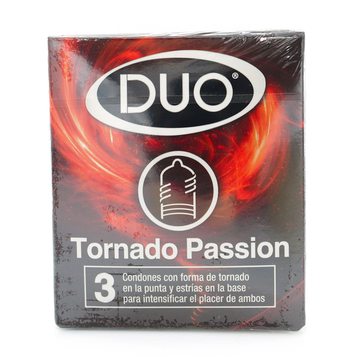 Condones Dúo Tornado Passion Caja x 3 Uds