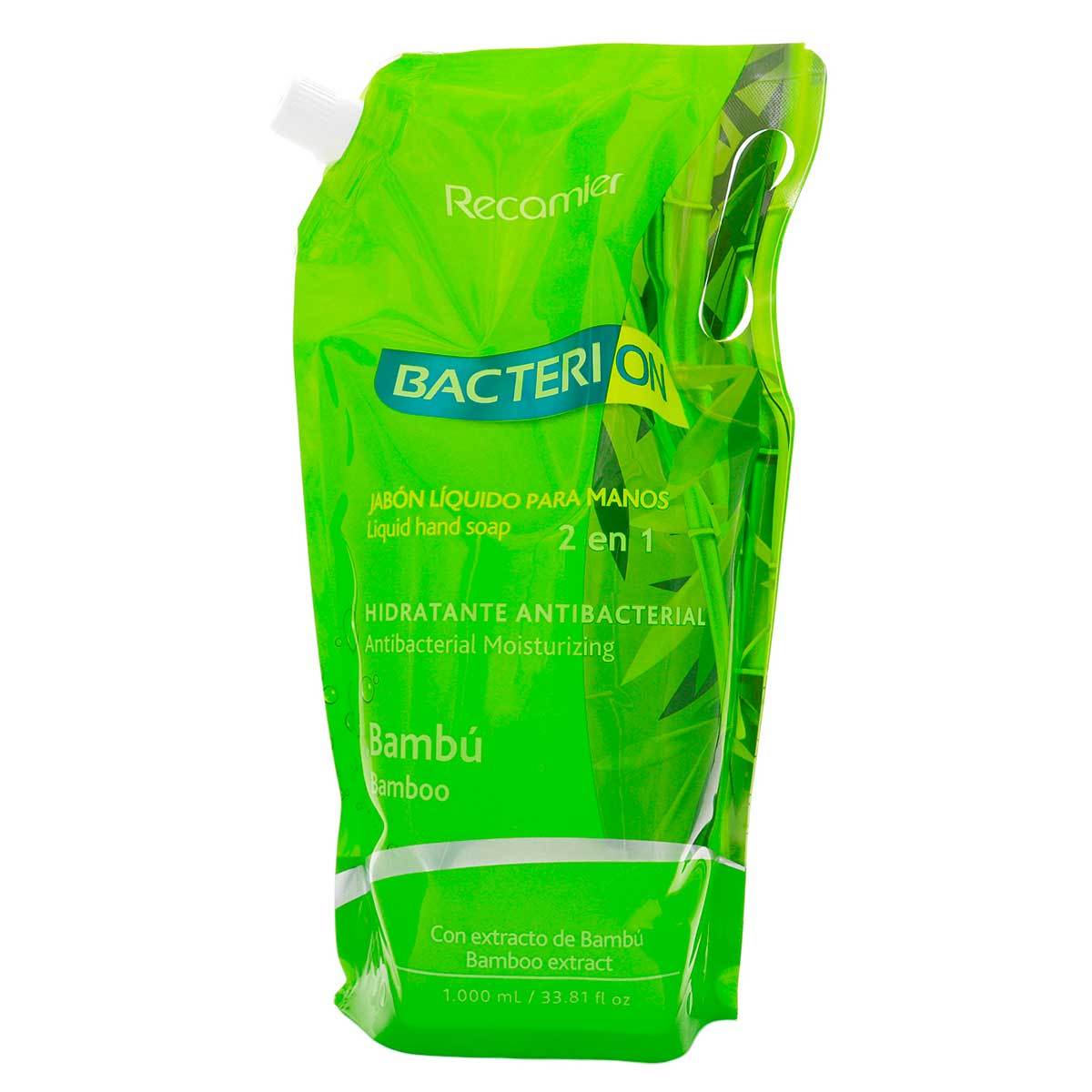 Jabón Líquido Bacterion Bamboo 2 En 1 Doypack X 1000 Ml.