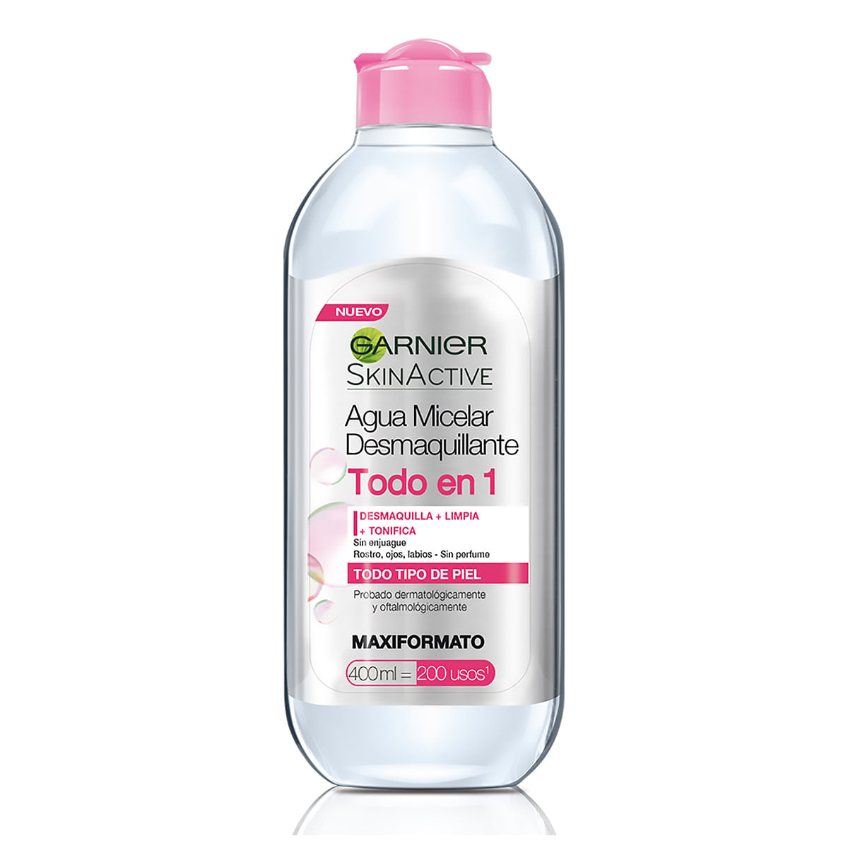 Agua Micelar Garnier SkinActive Todo en 1 Frasco x 400 mL