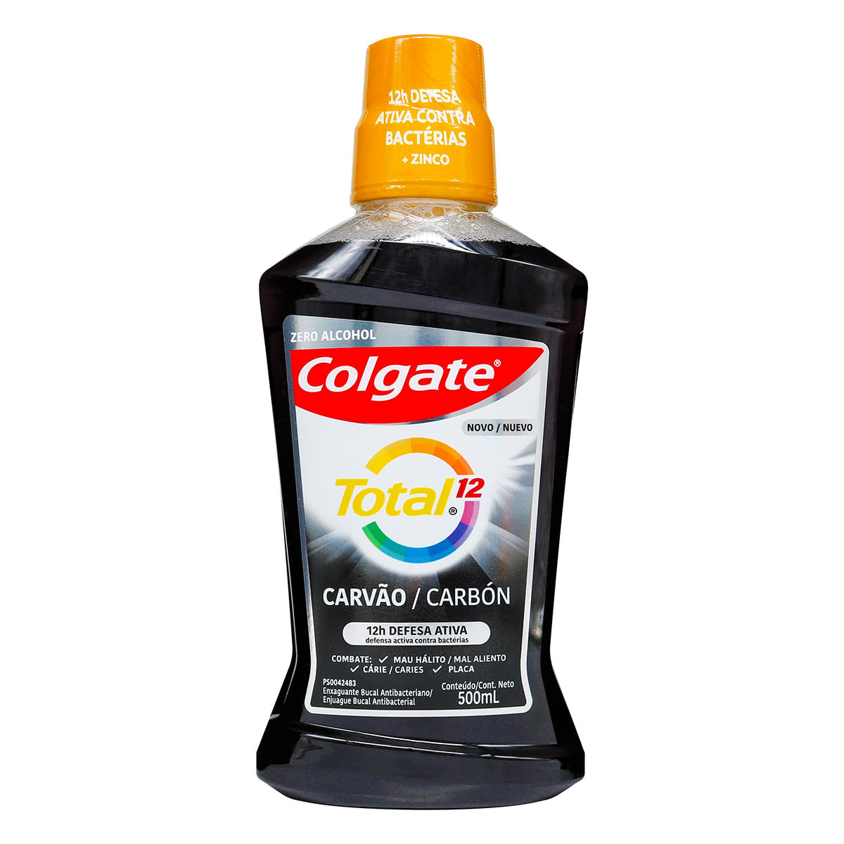 Enjuague Bucal Total 12 Carbón Colgate Frasco x 500 mL