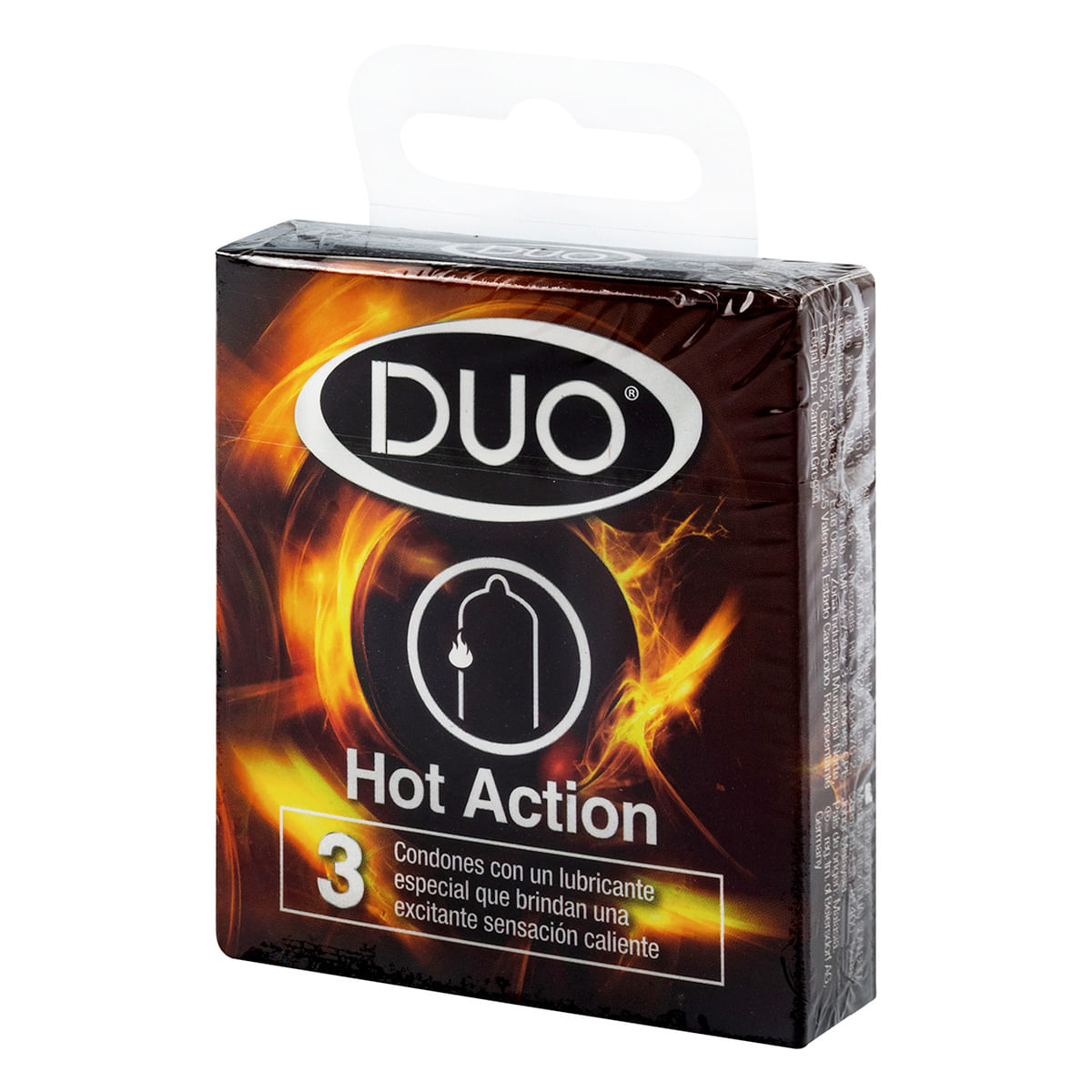Condones Dúo Hot Action Caja x 3 Uds.