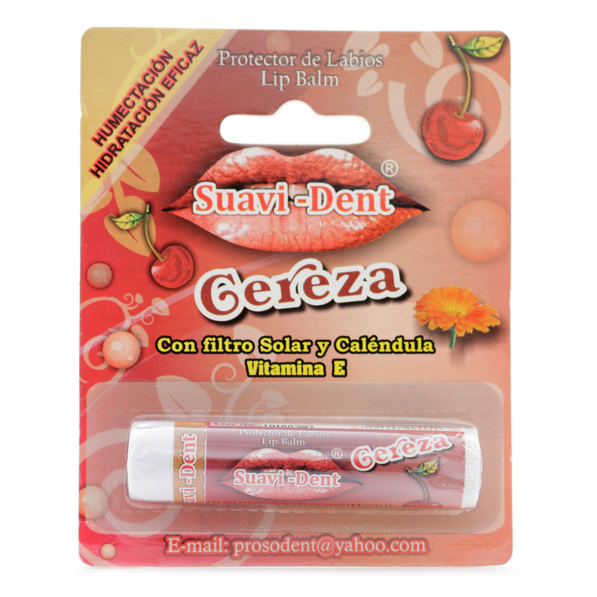 Protector De Labios Suavi-Dent Cereza Blister X 1 Barra.