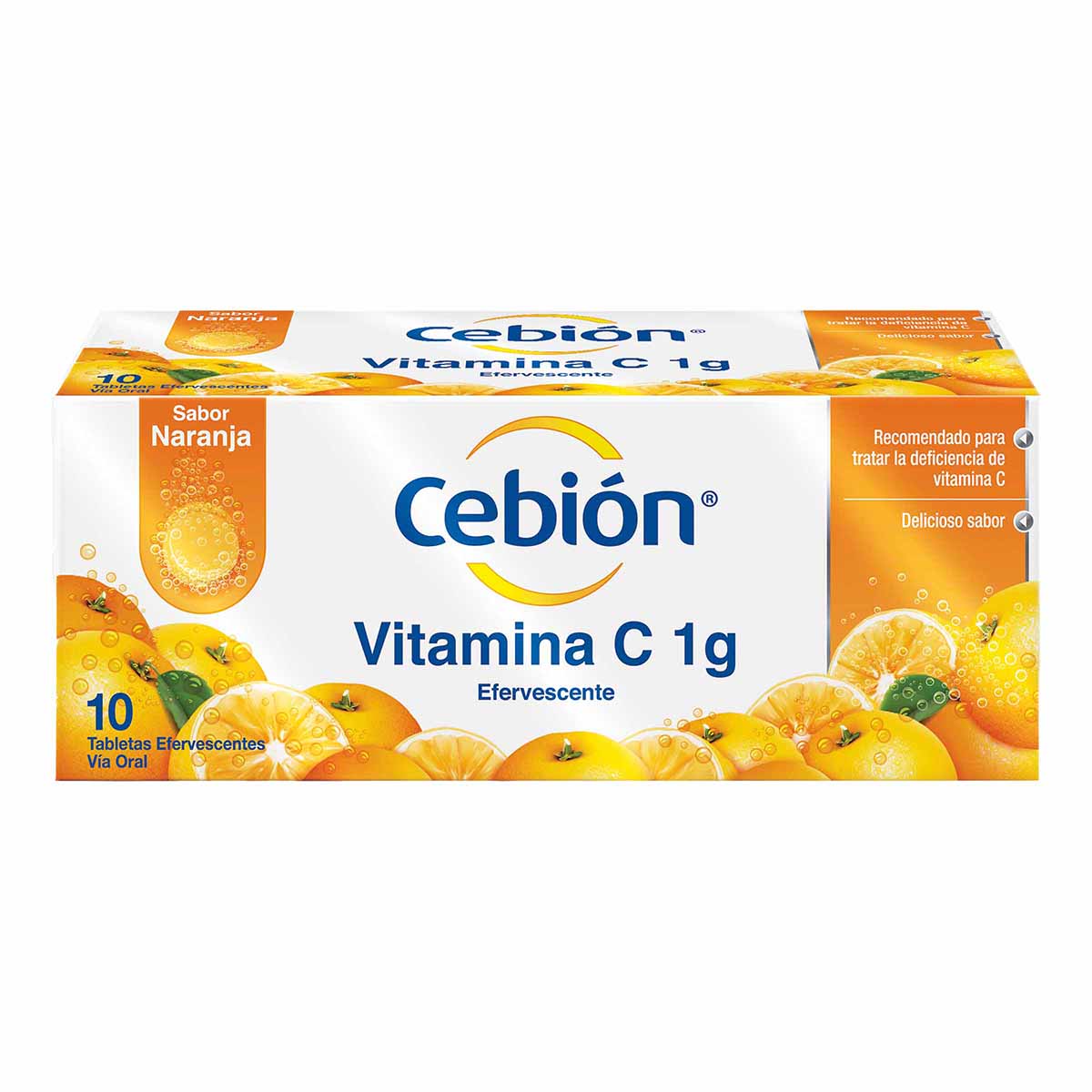 Cebión 1 G Merck Naranja Caja X 10 Tabletas Efervescentes.