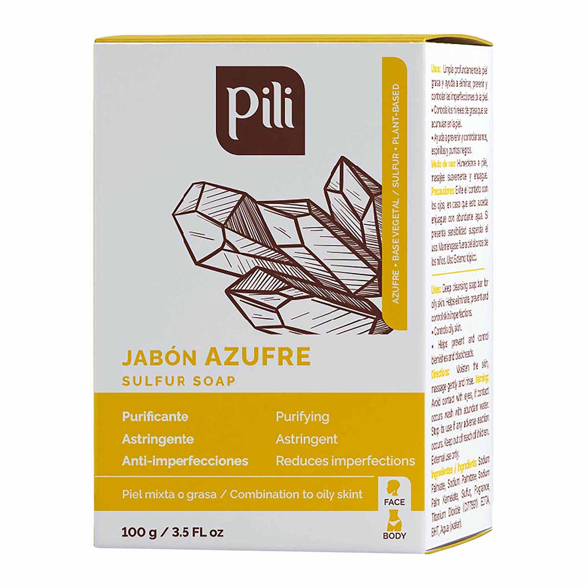 Jabón Pili Azufre Barra X 100 G.
