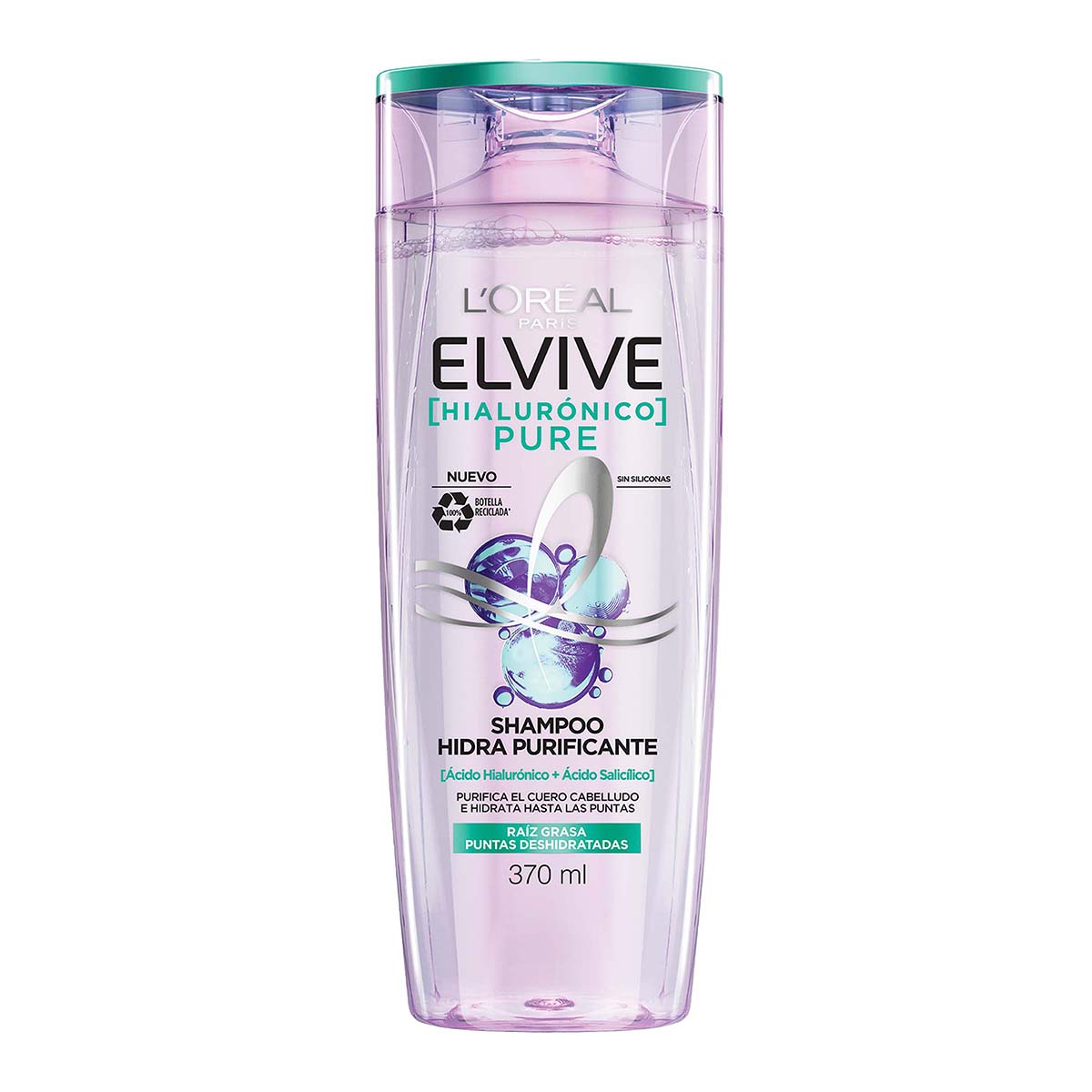 Shampoo Hialuronico Pure Loreal Paris Frasco x 370 mL.