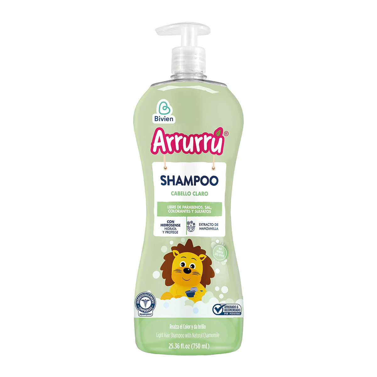 Shampoo Cabello Claro con Manzanilla Arrurrú Frasco x 750 mL