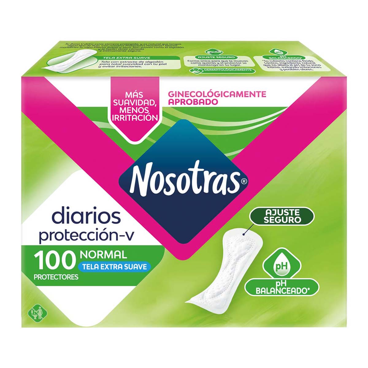 Protector Nosotras Diarios Normal Paquete x 100 uds