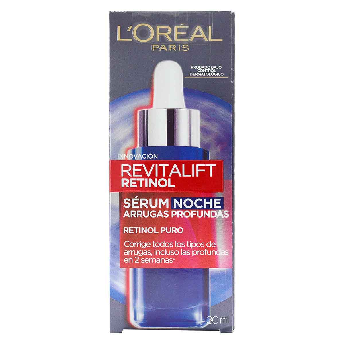 Serum Noche Arrugas Profundas Revitalift Retinol Loréal Paris Frasco x 30 mL