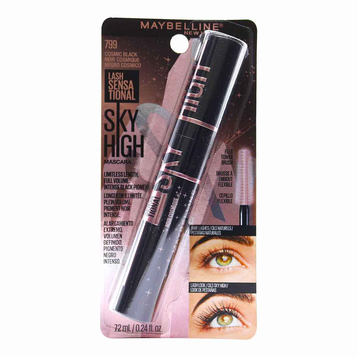 Pestañina Sky High Negro Cosmico Maybelline Frasco x 7.2 mL