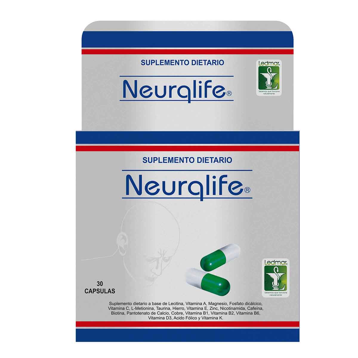 Suplemento Dietario Ledmar Neurolife Caja X 30 Cápsulas.