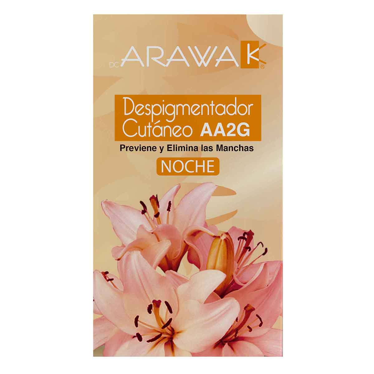 Despigmentador Cutáneo Arawak AA2G Noche Sachet x 10 g Caja x 12 Uds