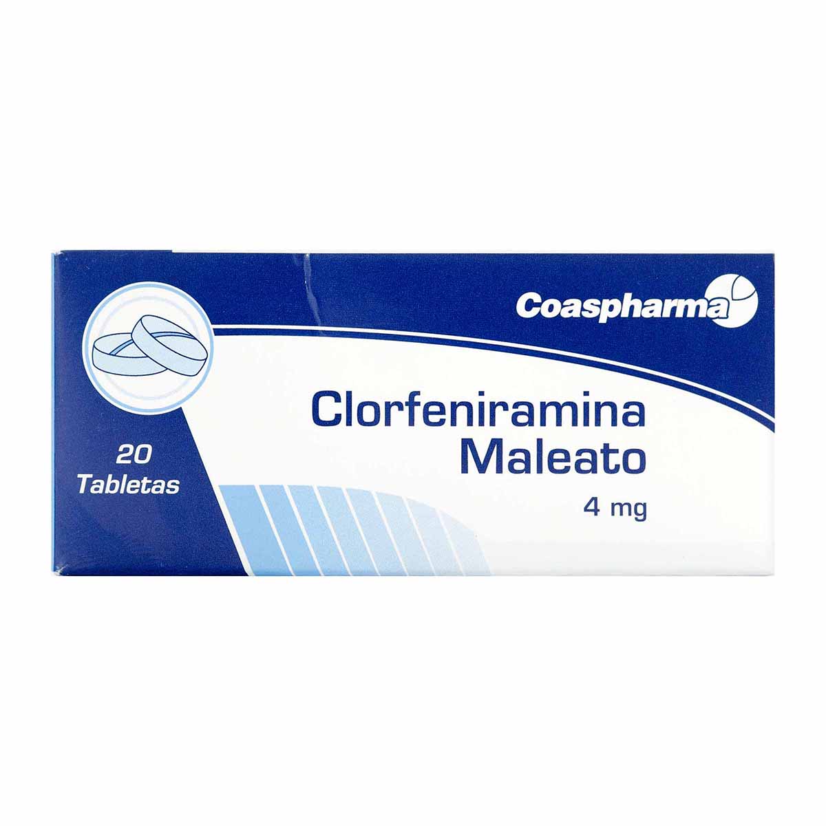 Clorfeniramina 4 mg Coaspharma Caja x 20 Tabletas