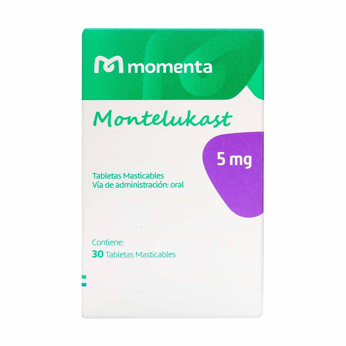 Montelukast 5 Mg Momenta Caja X 30 Tabletas Masticables.