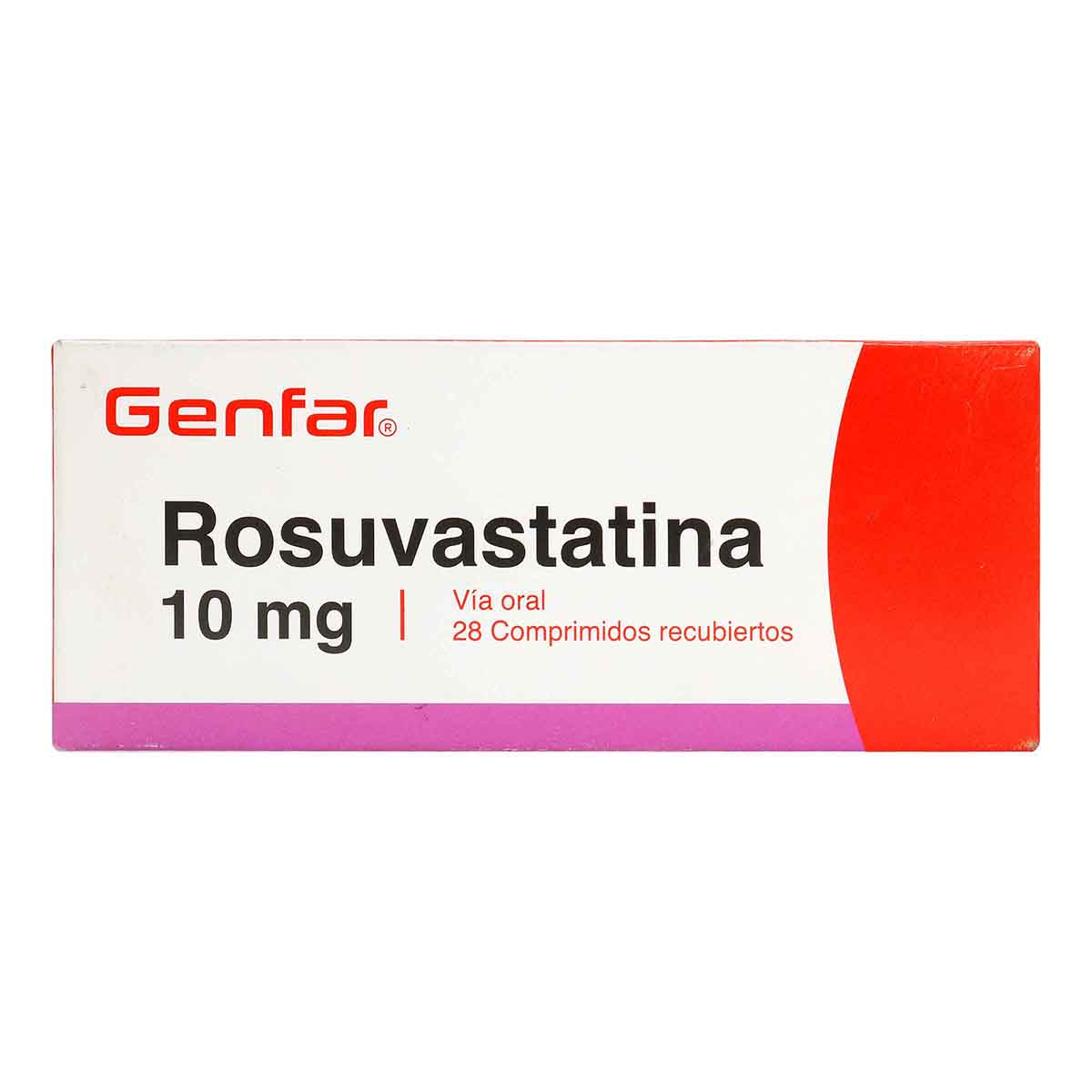 Rosuvastatina Genfar 10 Mg Caja X 28 Comprimidos Recubiertos.