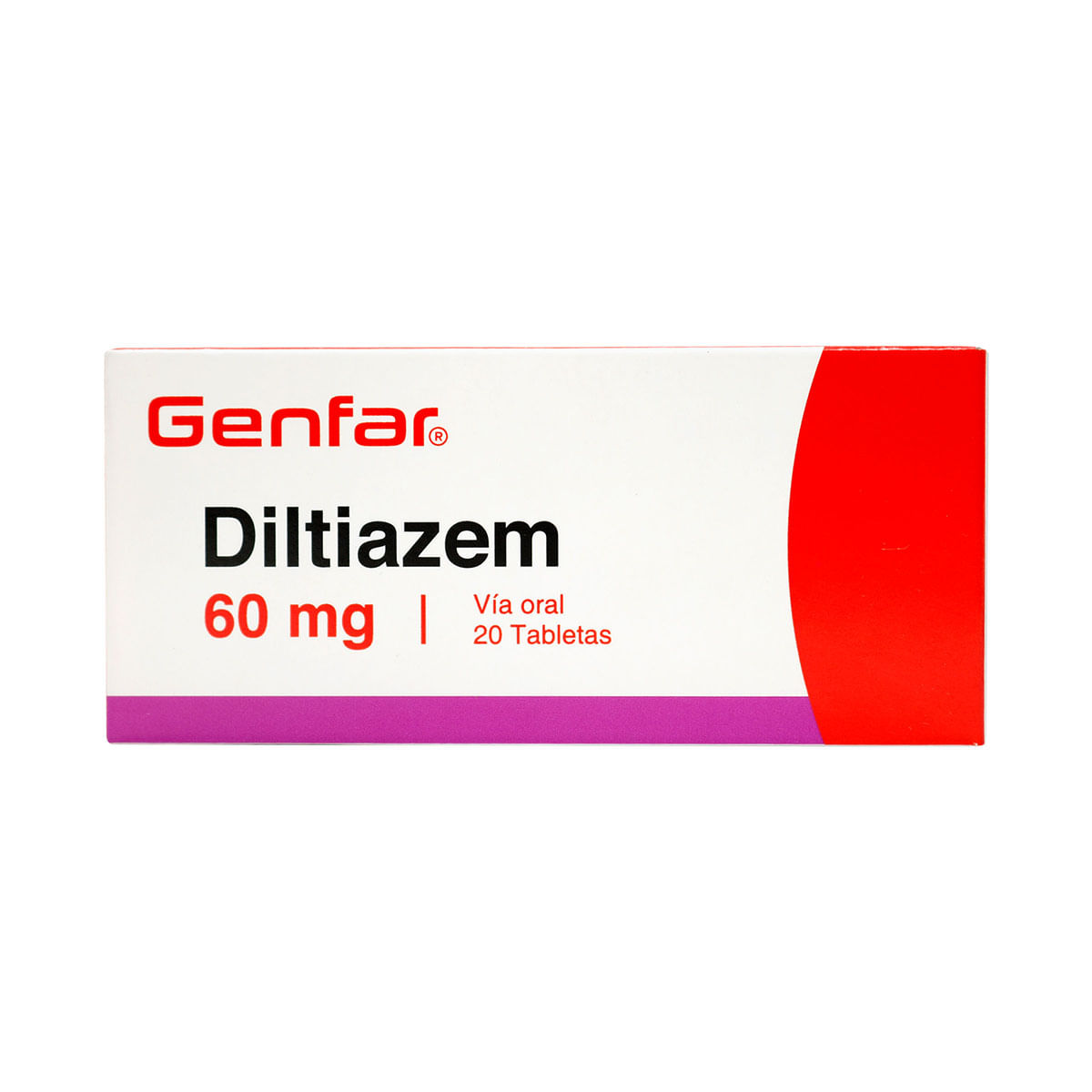 Diltiazem 60 Mg Genfar Caja X 20 Tabletas.