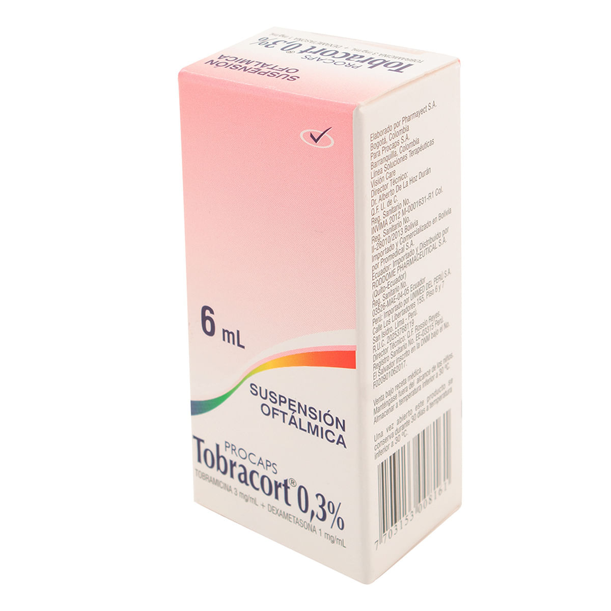 Suspensión Oftalmica Tobracort 0,3% Gotas Procaps Caja x 6 Mililitros