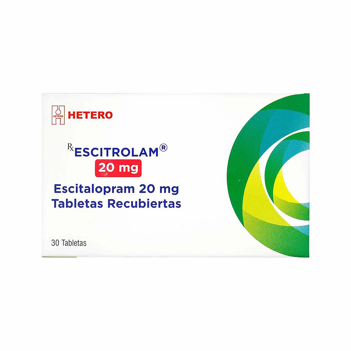 Escitrolam 20 mg Seven Pharma Caja x 30 Tabletas
