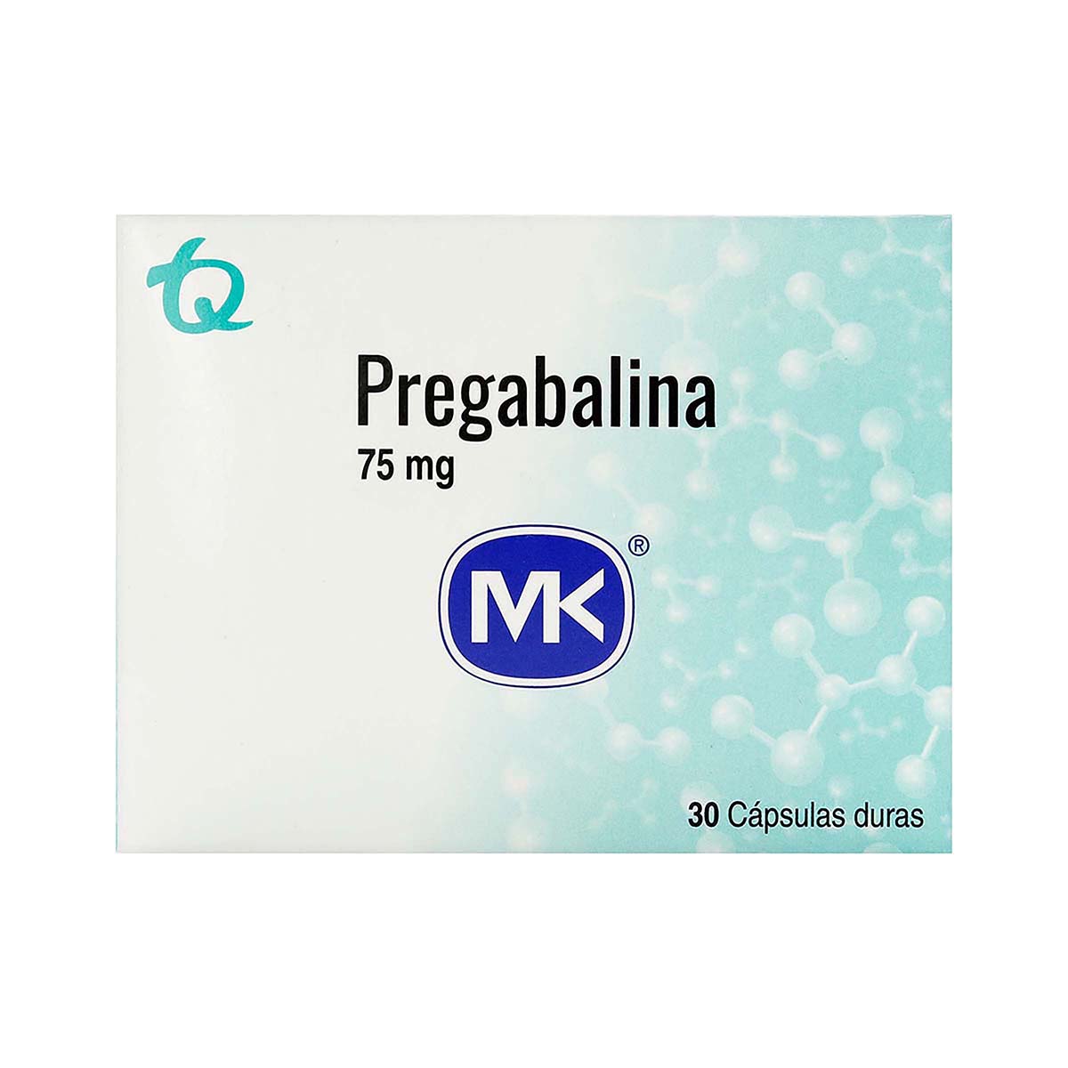 Pregabalina 75 mg MK Caja x 30 Cápsulas Duras
