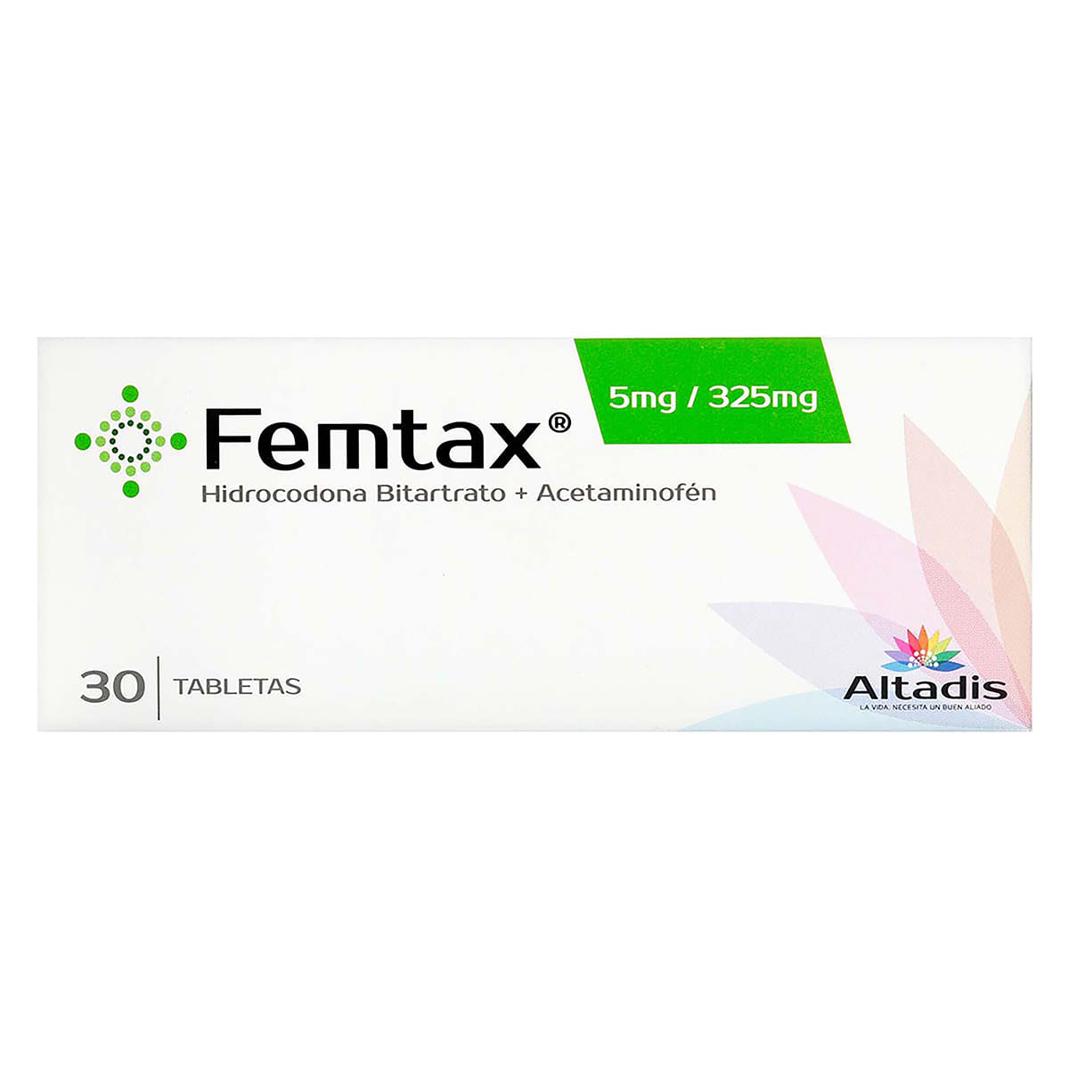 Femtax 5 mg / 325 mg Altadis Caja x 30 Tabletas