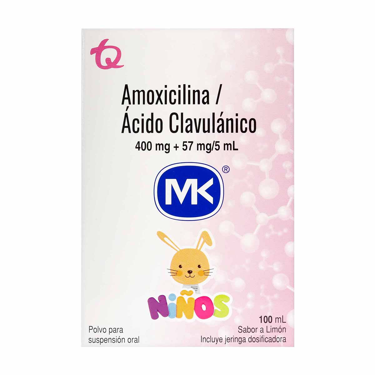 Amoxicilina en Polvo Para Suspensión Oral Niños MK Caja x 100 Mililitros